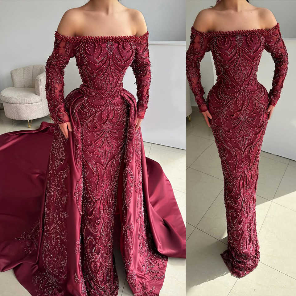 Elegant Exclusive Luxury Evening Gowns 2025 Custom Made Long Sleeve Mermaid Prom Party Dresses For Unforgettable Moments vestido de novia