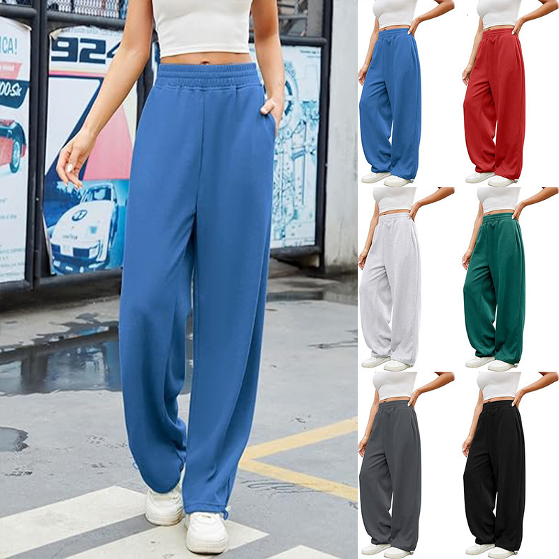 Free shipping designer Autumn Winter Casual Sweatpants Loose Comfortable Home Drawstring WideLeg Pants Straight Long Pants High quality clothing