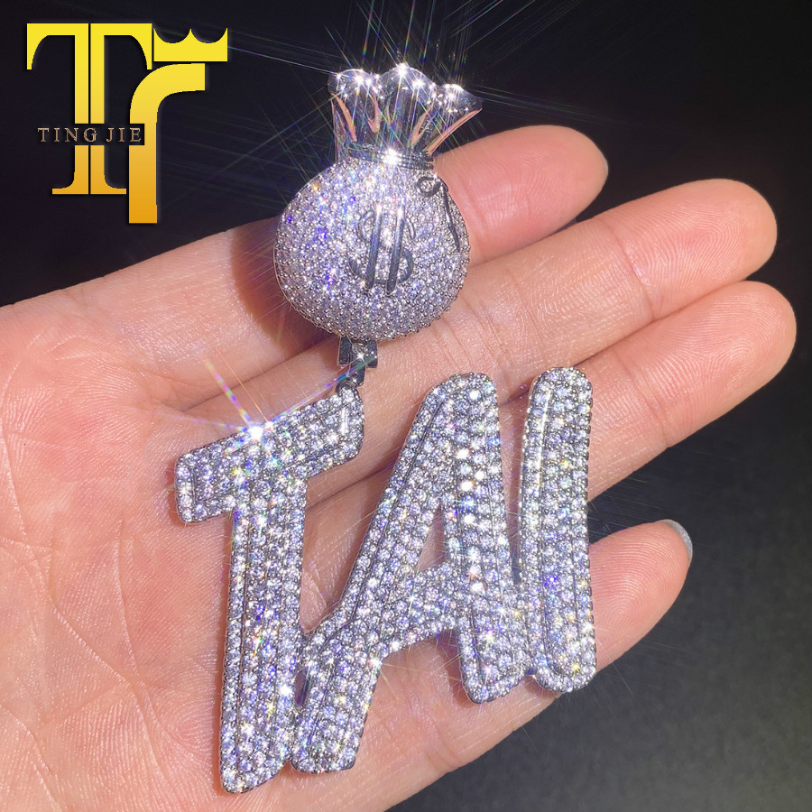 Hip-Hop Tingjie New Dollar Sign Buckle Fat Body Letter DIY Splicing Necklace Fashion Trendy Jewelry250222