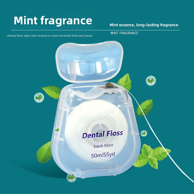 Dental Floss 50m, Mint Flavor Orthodontic Floss Oral Care