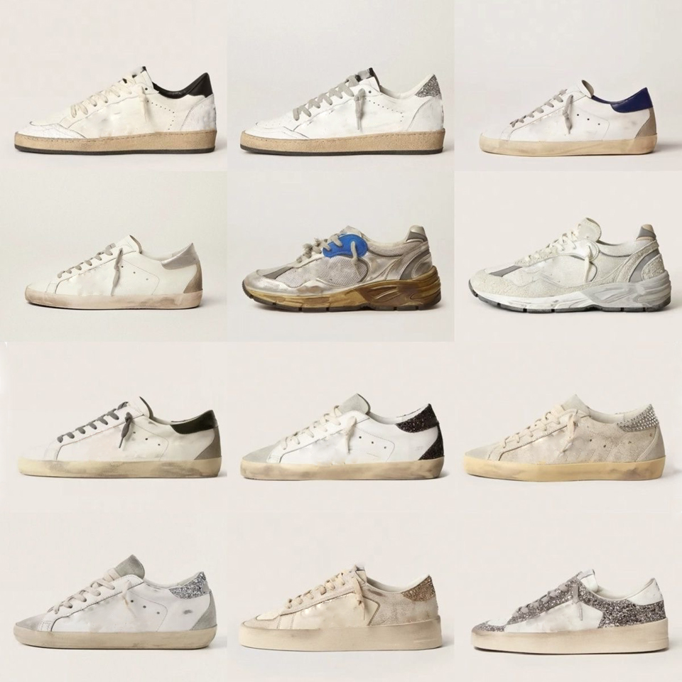 New release Brand Casual Shoes Women Sneakers Fashion luxury Sequin Classic White Do-old Dirty Designer SuperStar Snaker All styles