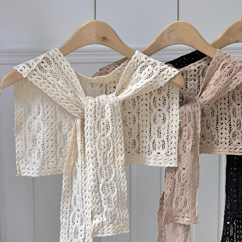 K1579 Shawl knitted high-end 2025 new decorative hollow thin style outer matching skirt shirt waistcoat shawl wholesale