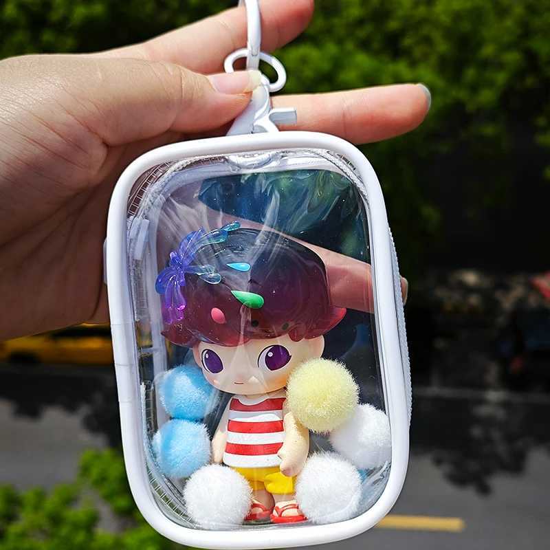 Clear Outdoor Bag Mini Transparent Storage Pouch Girl Shopping Protector Case For Small Little Nendroid Figure Plushy AC Toys G250802