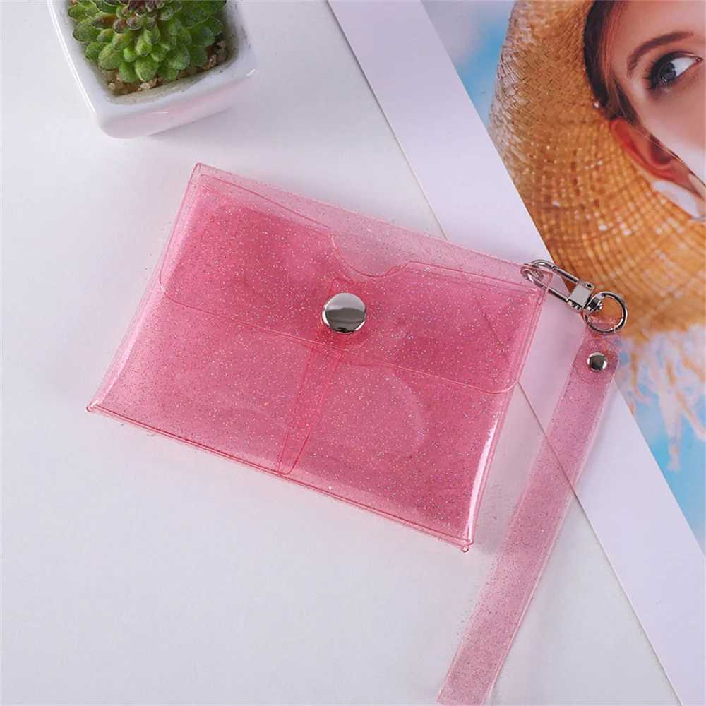 PVC Transparent Coin Purses Card Case Fashion Waterproof ID Credit Card Holder Mini Wallet for Girls Lipstick Change Makeup Bag G250802