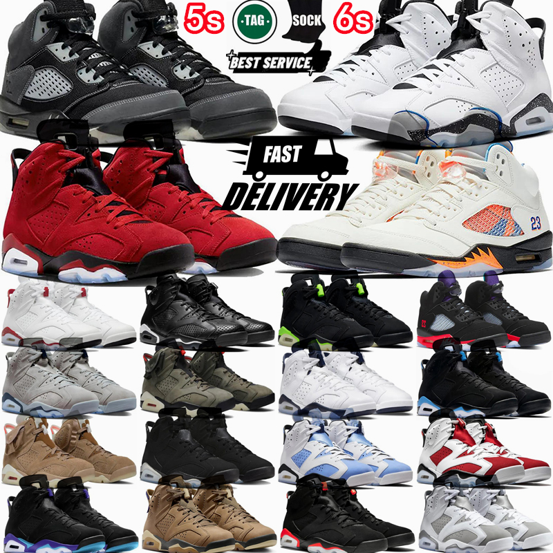 Designer 5 5s Men Basketball Shoes 6 6s Raging Georgetown Toro Bravo Bull Fire Reverse white Metallic Reimagined Ticket Burgundy Olive Sail Cool Blue Mans Sneakers