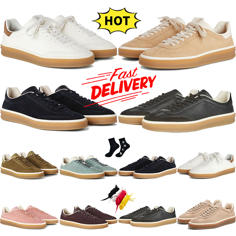 Designer shoes for men women Tennis Walk Sneakers white black suede Windy Dunes Tundra Green Flowering Cherry Plum Deerskin sneakers classic flats walking trainers