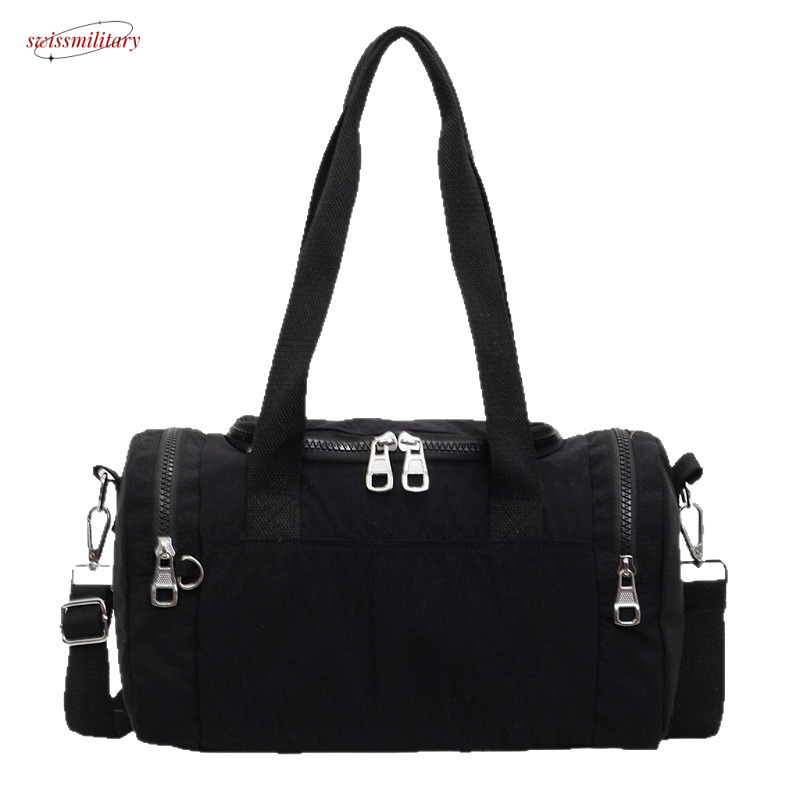 Korean Style Single Shoulder Fashion Casual Simple Large Capacity Trendy Women's Sports Bucket Pillow Bag Lightweight swissmilitary