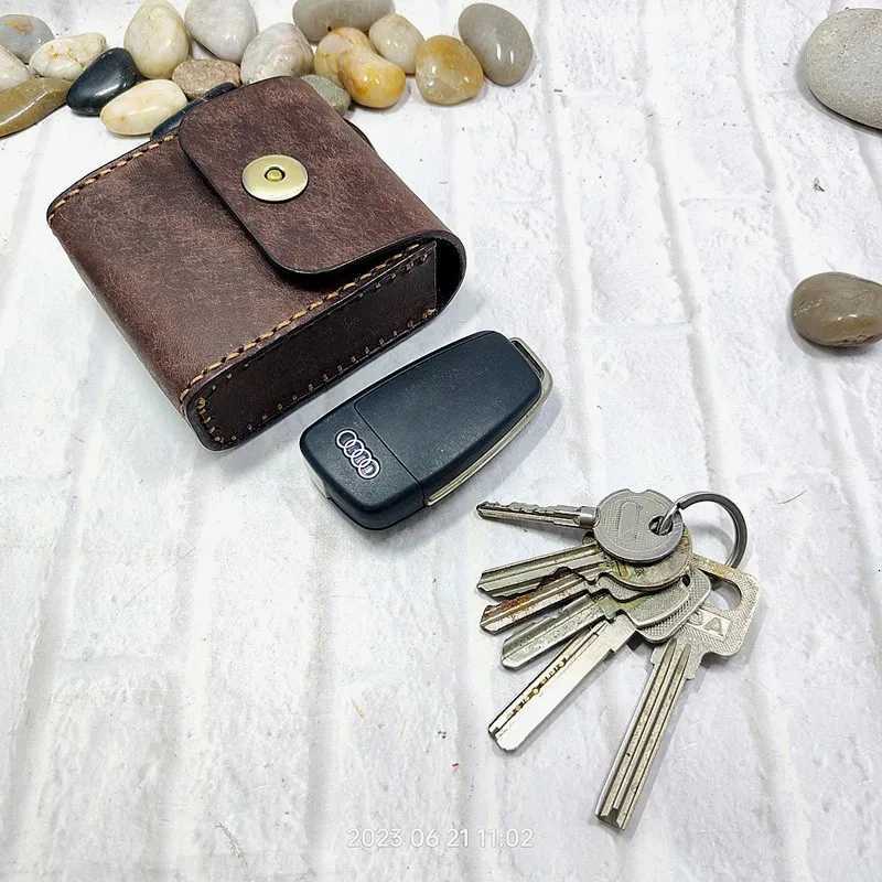 Blongk Multifunctional Key Holder Waist Bag Genuine Leather Car Key Case Folding Glasses Belt Pack for Men and Women 1652cg G250802