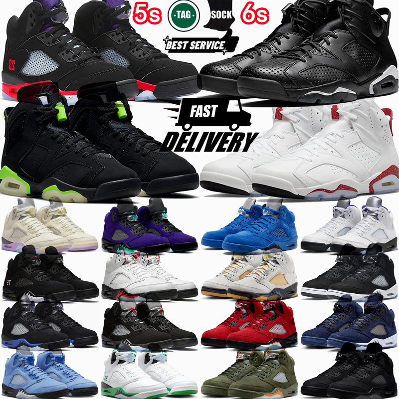 Designer 5 5s Men Basketball Shoes 6 6s Raging Georgetown Toro Bravo Bull Fire Reverse golden Metallic Reimagined Ticket Burgundy Olive Sail Cool Blue Mans Sneakers