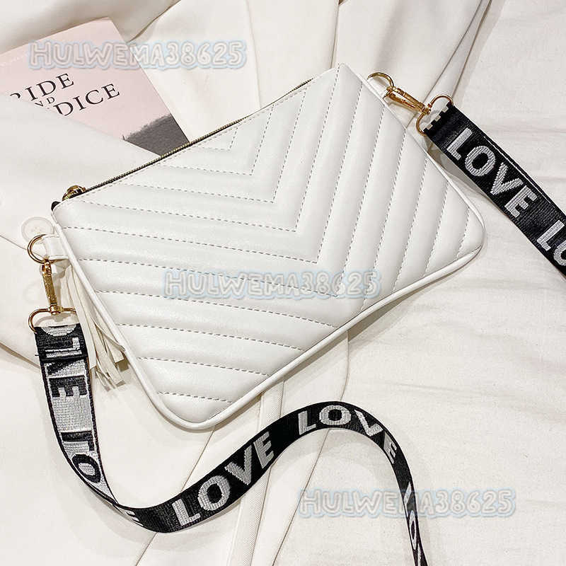 V-pattern Embroidery Bag 2025 Bag Female Ladies Bag Personalized Shoulder Bag and Sweet Cross Bag H250804