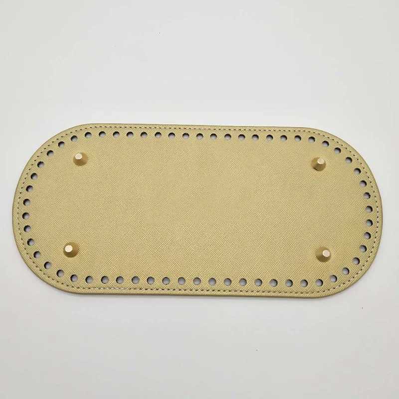 22x10cm Long Bottom for Knitted Bag PU Leather Bag Base Handmade Bottom with Holes DIY Crochet Bag Bottom Accessories G250802