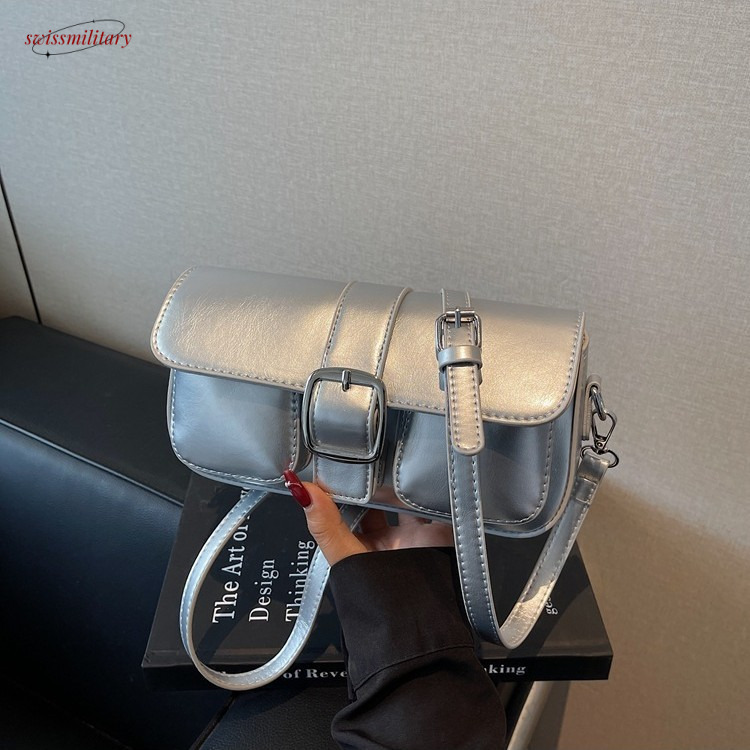 2025 Summer Elegant Trendy Simple Commuter Shoulder Korean Style Personality Sweet Cool Crossbody Small Square Bag swissmilitary