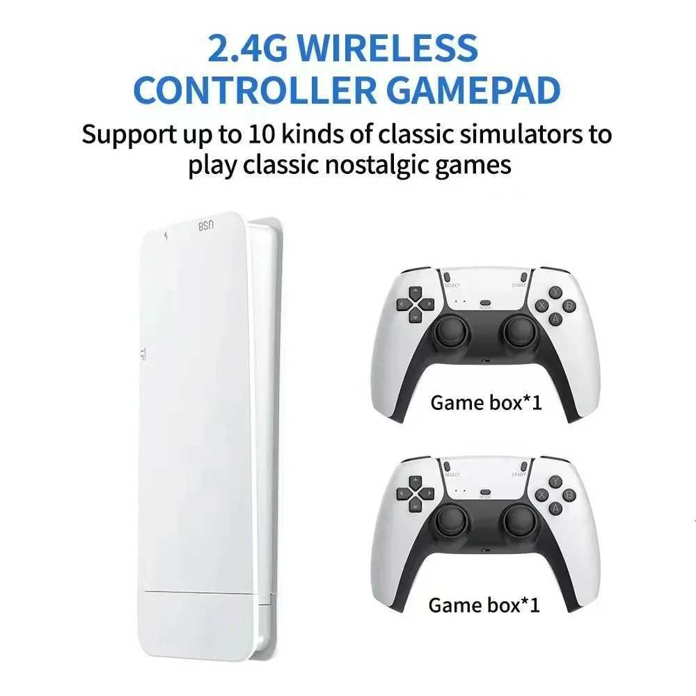 128G Game Stick M15 4K Video TV Game Console Wireless Gamepads Video Game 64G 4000050000 Classic Arcade Games HD Twoplayer D250901