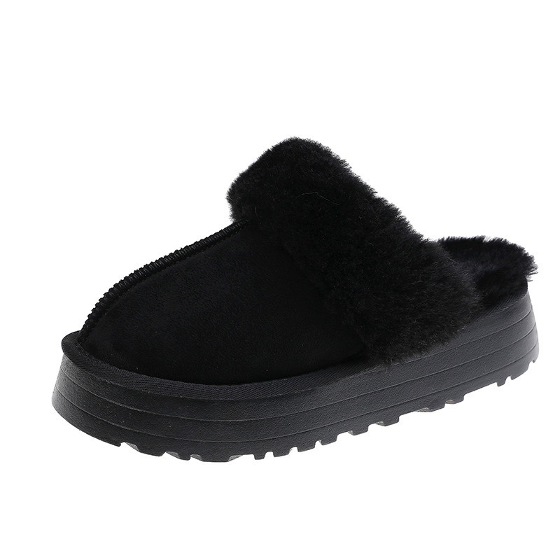 Ladies Autumn Winter New Design Plush Slippers Thick Sole Indoor House Cotton Lined Slippers Outdoor Wear Warm Trendy Casual Versatile free shipping