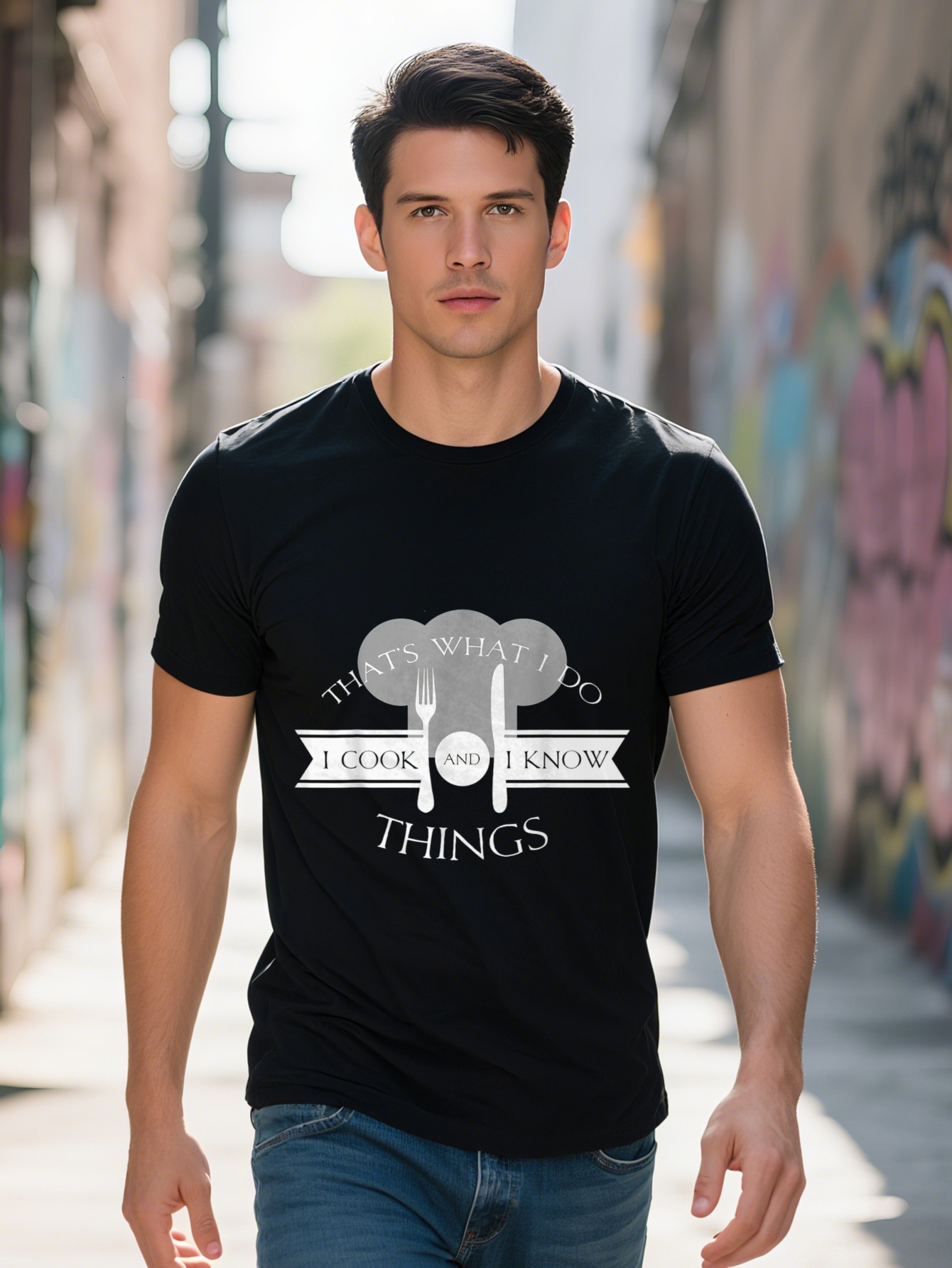 Men S g Cotton Cook And I Know Things Funny Cute Hot Chef Gift T-shirt 354c7
