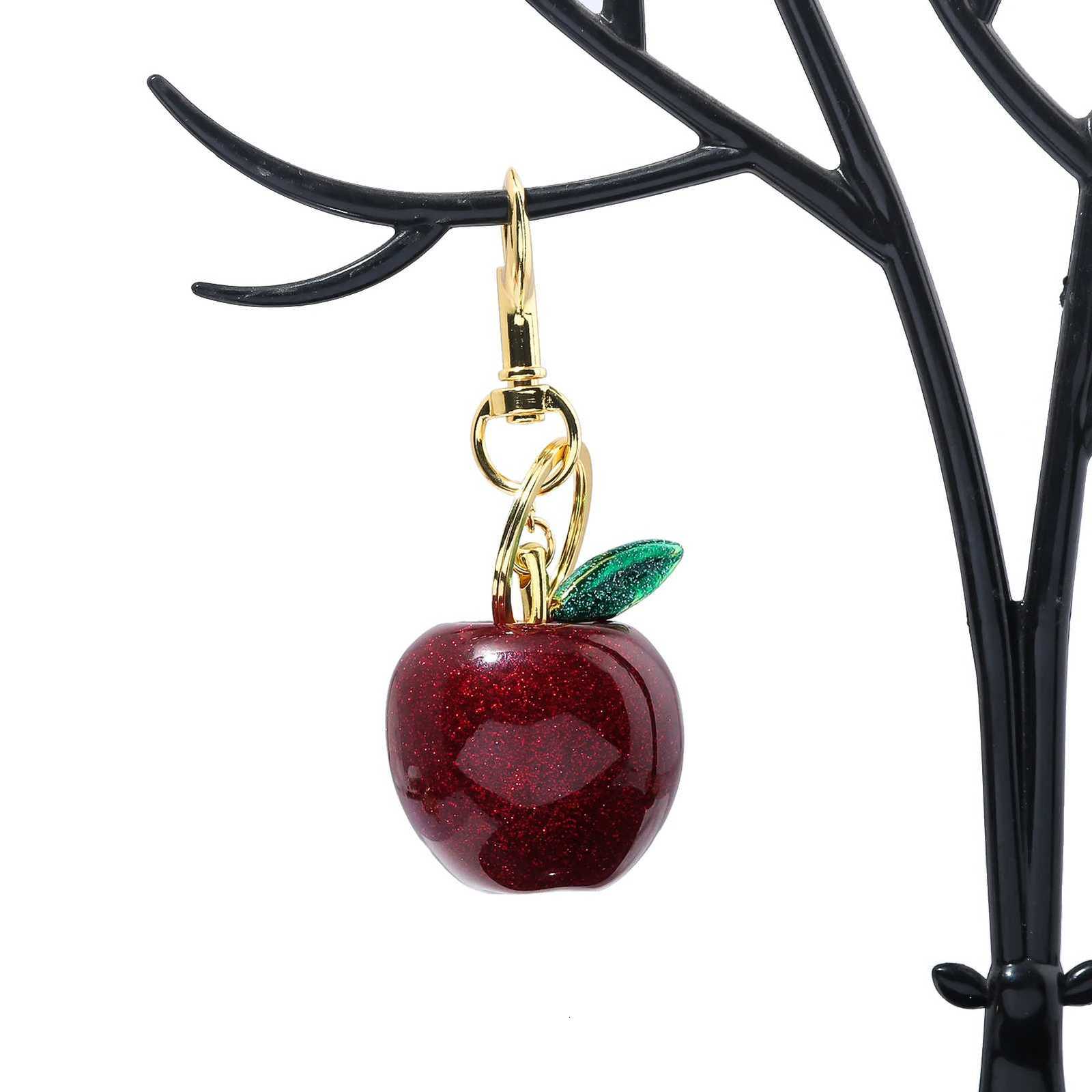 Fashion Apple Keychain Cute Crystal Red Apple Pendant Keyring For Backpack Decoration Exquisite Accessories Gifts G250802