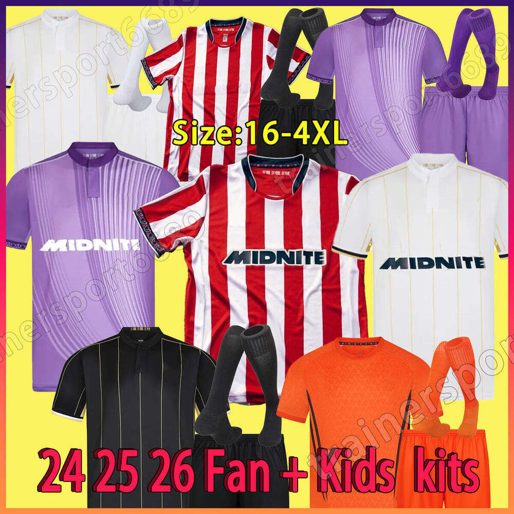 S-4XL Sheffield 25 26 soccer jerseys HAMER 2025 26 men kids set CAMPBELL OHARE Sheffield uniteds football shirt kit top uniforms sets home away third Kid Kits