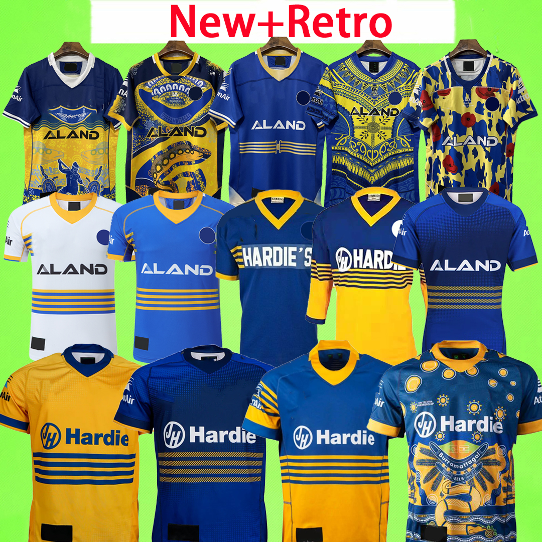 New + Retro Parramatta Eels 2025 2026 2027 Rugby Jerseys 24 25 26 Home away League shirt T 1982 Indigenous Special version Tee Mens vest 92 95 Training uniform ALTERNATE