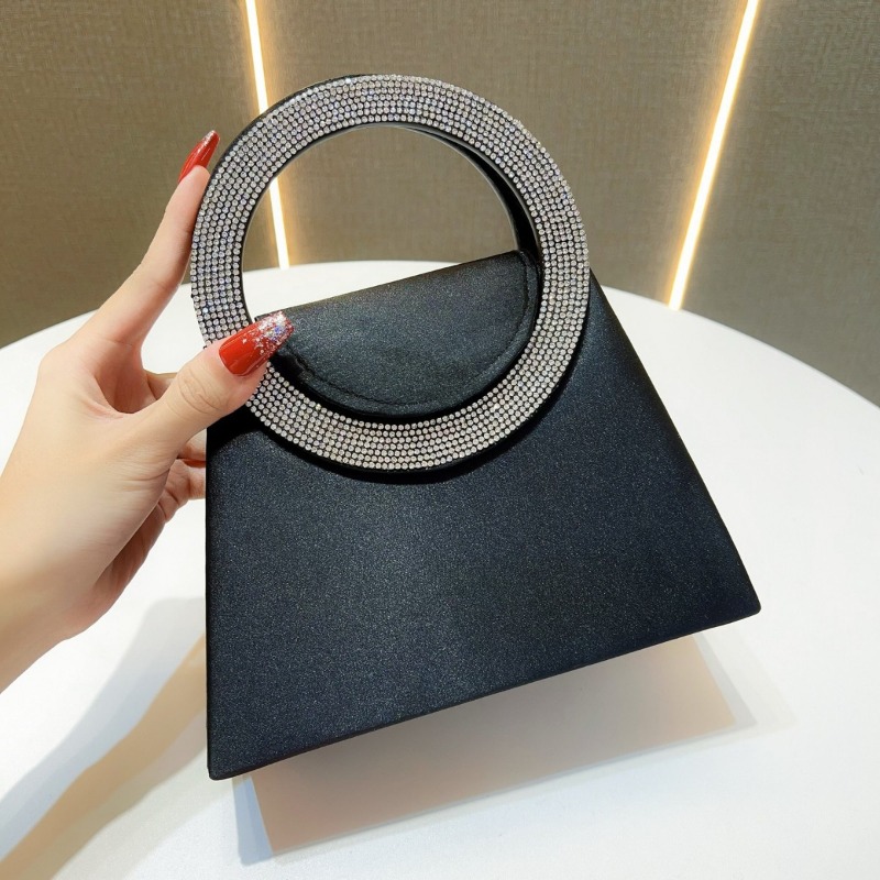 Chic Sparkling Jewelry-Inspired Designer Clutch for Formal Events Luxury Rhinestones & Adjustable Chain Shoulder Accessory