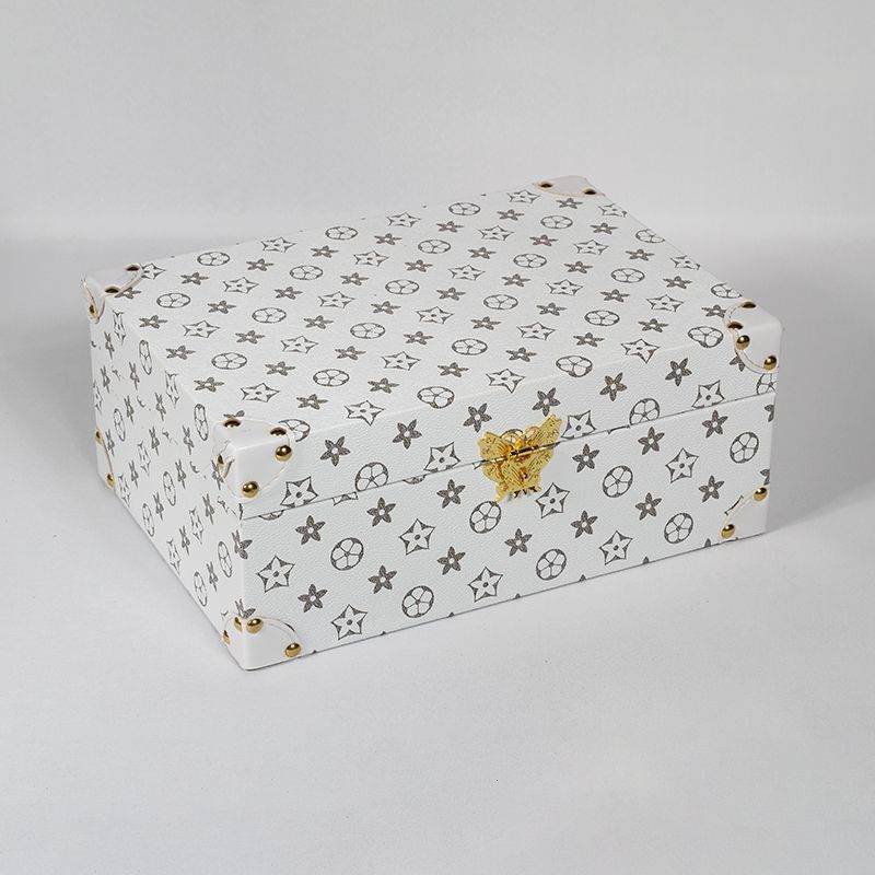 High-Value Plaid Desktop Bedroom Nightstand High-End Light Small Storage Box Entrance Decoration