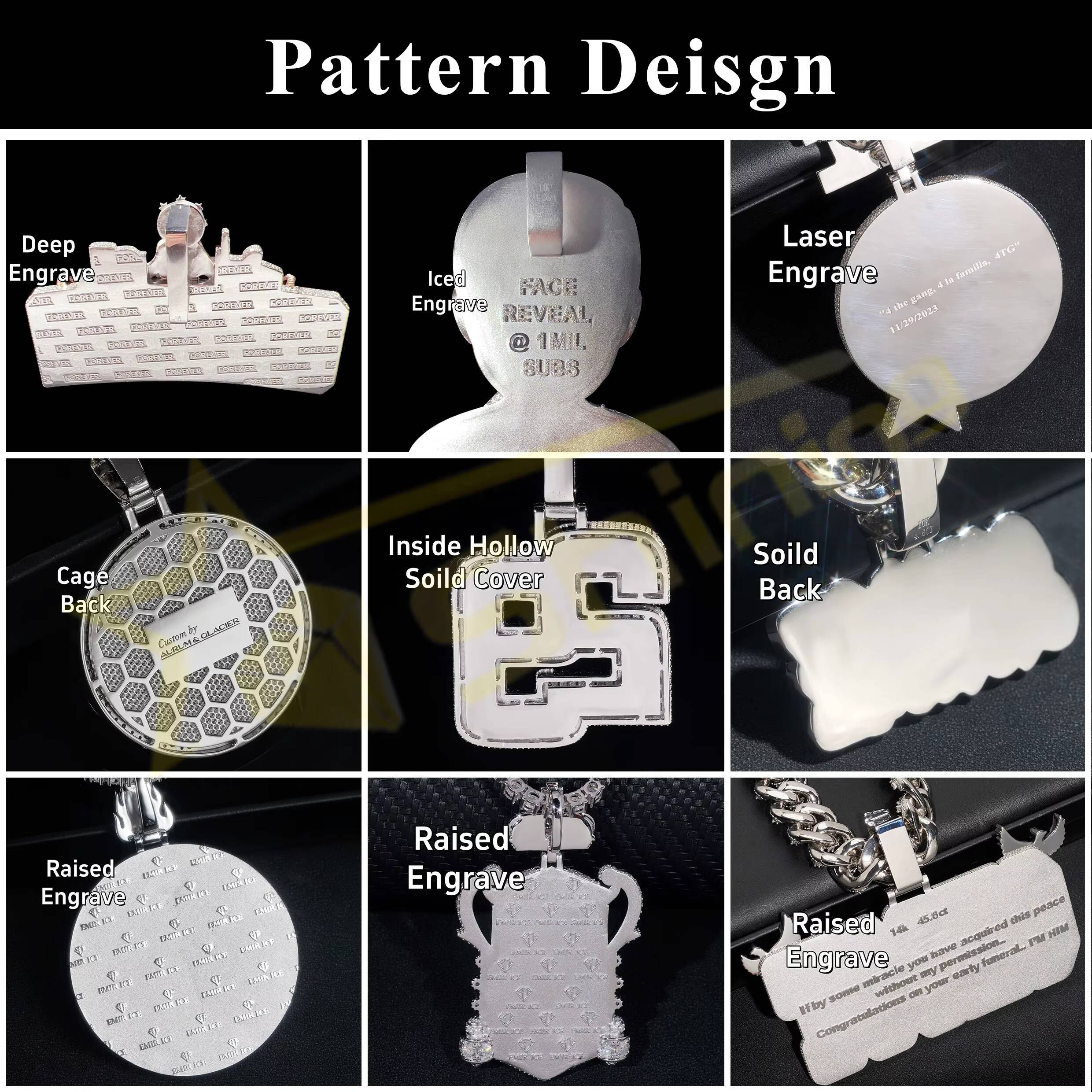 Men Charms Jewelry Iced Out Custom Hip Hop Pendant Lab Diamond 925 Sterling Silver VVS Moissanite Name Letter Initial Pendant