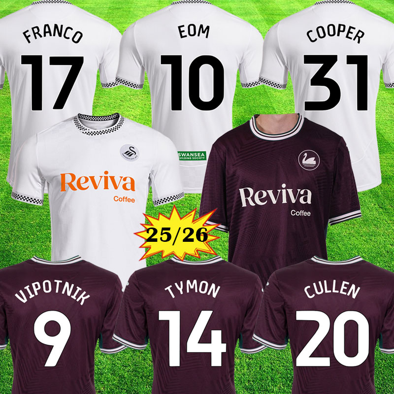25 26 Swanseas City Soccer Jersey SCAFC Kit Swanseas City AFC Soccer shirts Swanseas Football Shirts 2025 2026 The Swans soccer kit TYMON EOM VIPOTNIK Uniform