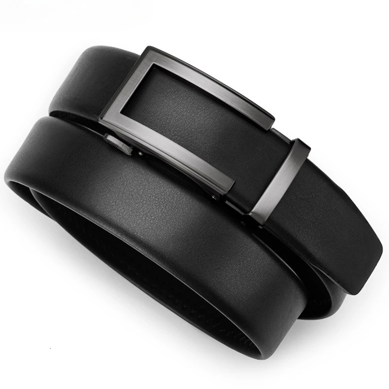 Fashion Men Genuine Leather Belt Automatic Buckle Adjustable Ratchet Belt Jeans Belt Formal Belt 250730