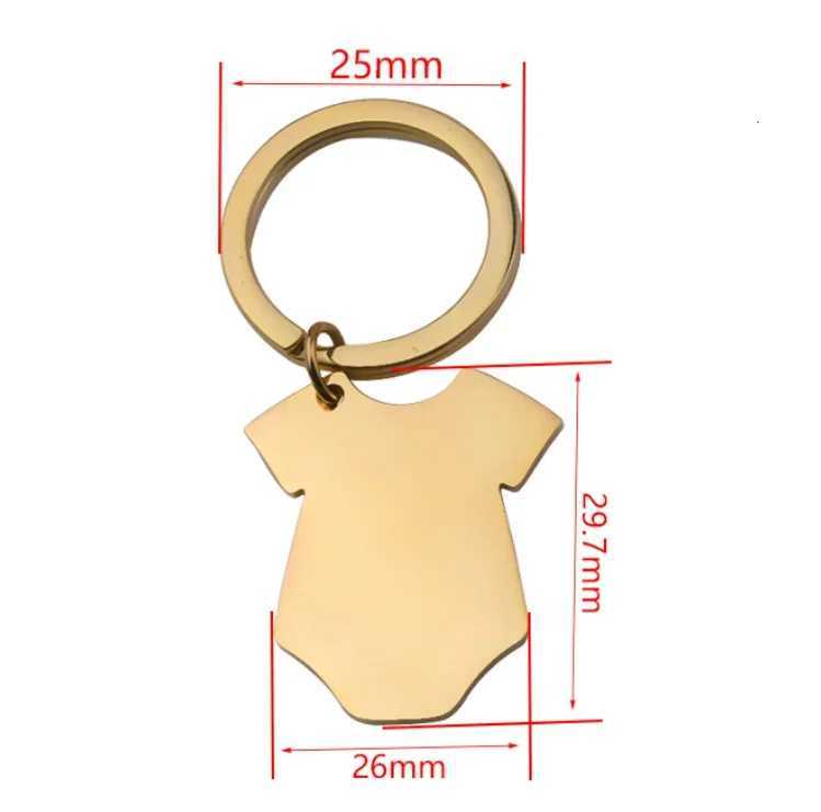 10Pcs Stainless Steel T-shirt Keychain for Boys Backpack Car Key Chains Pendant Valentines Day Gift Wholesale New Chains Jewelry G250802
