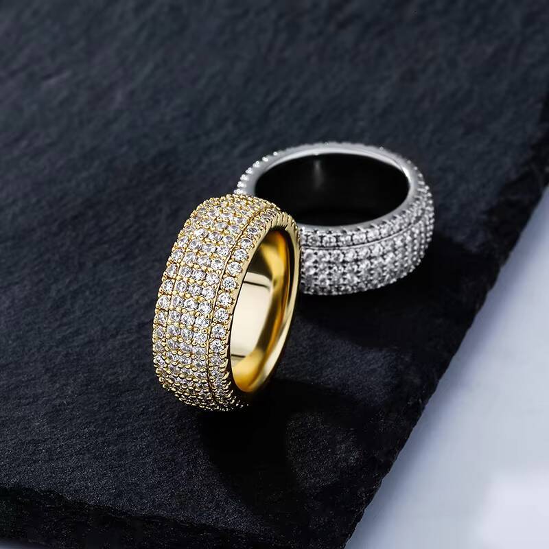 Trendy Streetwear Jewelry: Dazzle Your Outfit With Luxe Multi-Tiered CZ Cufflink Set