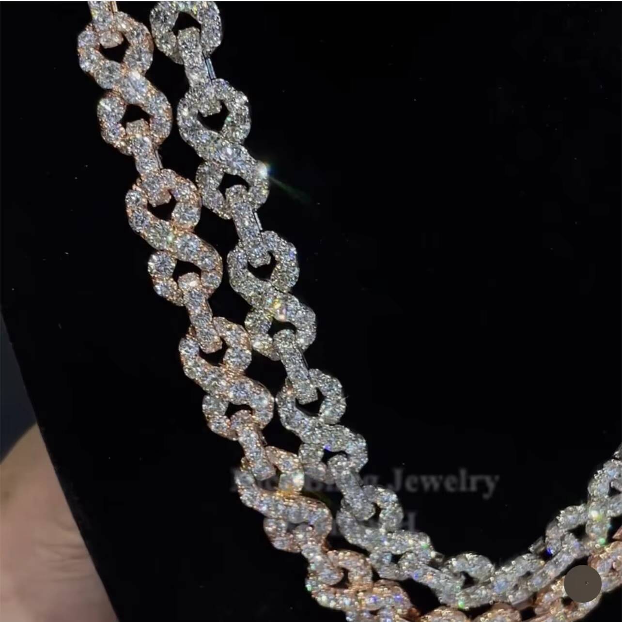 Custom Hip Hop Jewelry Necklace Iced Out Diamond S925 Silver Forever 8 Gold Moissanite Chain Design for Men