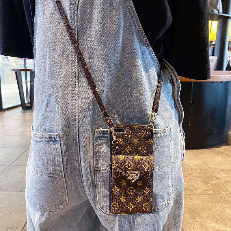 Compatible with Apple 15 Phone Case iPhone 13 Premium Feel Monogram 12 Pro Max Coin Card Holder XR New Women's Style XS