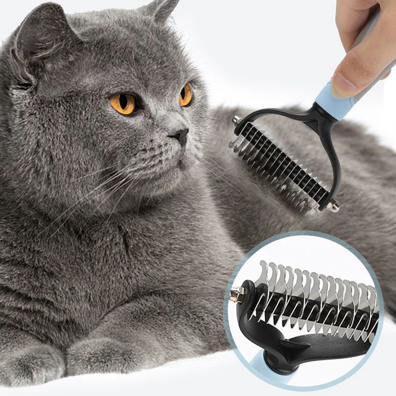 Professional Pet Deshedding Brush Dog Cat Grooming Tool Hair Fur Remover Undercoat Knot Cutter Comb for Puppy Shedding Supplies 250729