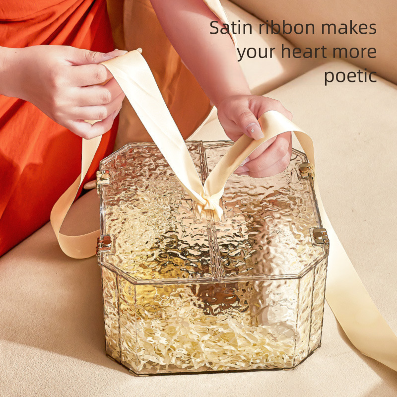 High-End Storage Gift Box Domestic Romantic Practical Luxury Ritual Gift Flip-Top Storage Box Living Room Kitchen Bedroom Decor Exquisite Designer Con