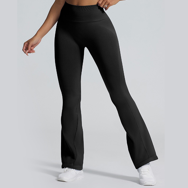 New summer arrivals! High-waisted, skin-tight, butt-lifting yoga flared pants, women's dance fitness outdoor slit pants.