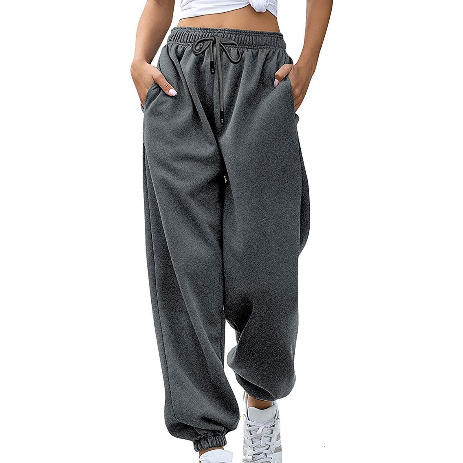 Free shipping designer 2023 Autumn Winter New Women Loose Casual Sports Drawstring WideLeg Jogger Pants High quality clothing