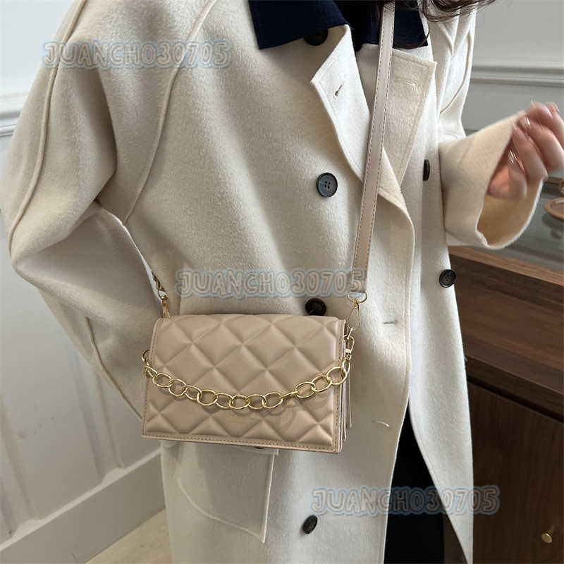 Trendy Womens Bags 2025 New Solid Color Texture Niche Shoulder Bags Stylish Casual Crossbody Small Square Bags H250804