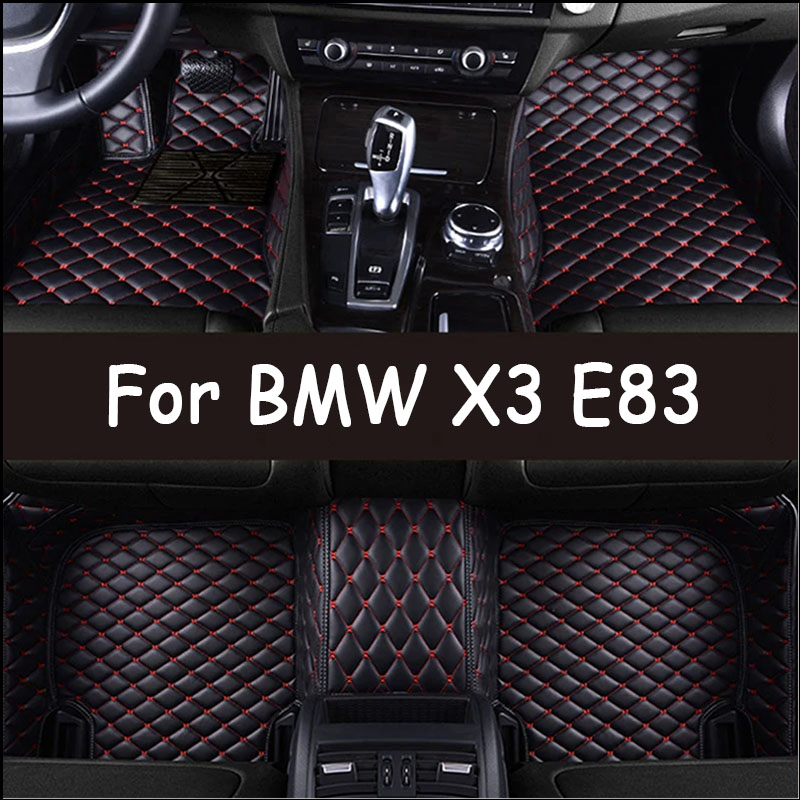 Car floor trunk mats for X3 E83 2005 to 2010 Custom foot Pads automobile carpet cover interior accessories