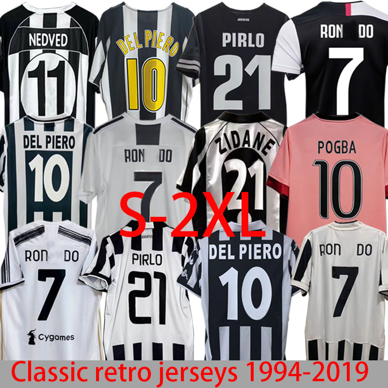 Retro Football shirt 1995 97 DEL PIERO Conte PIRLO Buffon INZAGHI 84 85 92 98 99 02 03 04 05 94 95 ZIDANE Ancient maillot DAVIDS 00 02~2022 shirt POGBA Juve soccer jerseys