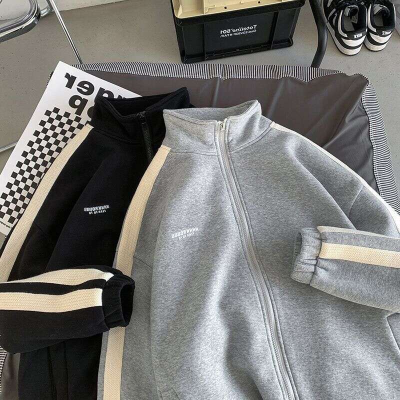 Men's Clothing Style Street Spring And Autumn Loose Trend Ins Sweater Long Sleeve Trousers Casual Student Sportswear Two Piece Suit For Men