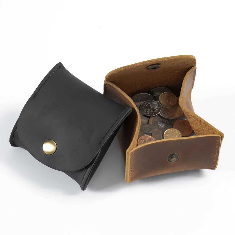 Leather Snap Closure Wallet Mini Coin Purse Money Bag Vintage Key Holder G250802