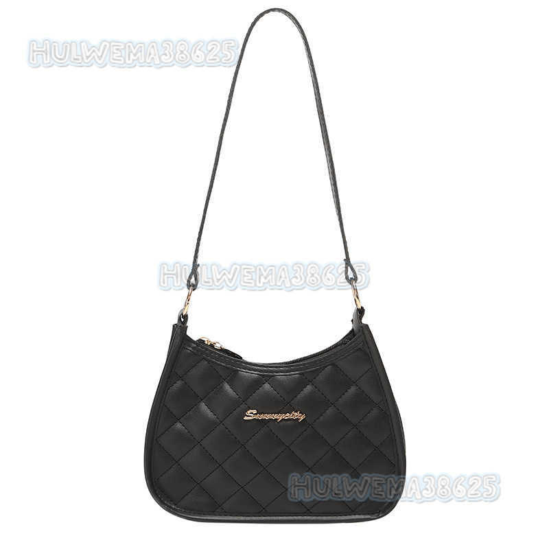 Small Bag Women Embroidered Rhombus Underarm Bag 2025 New Ladies Casual Fashion Handheld Shoulder Bag H250804