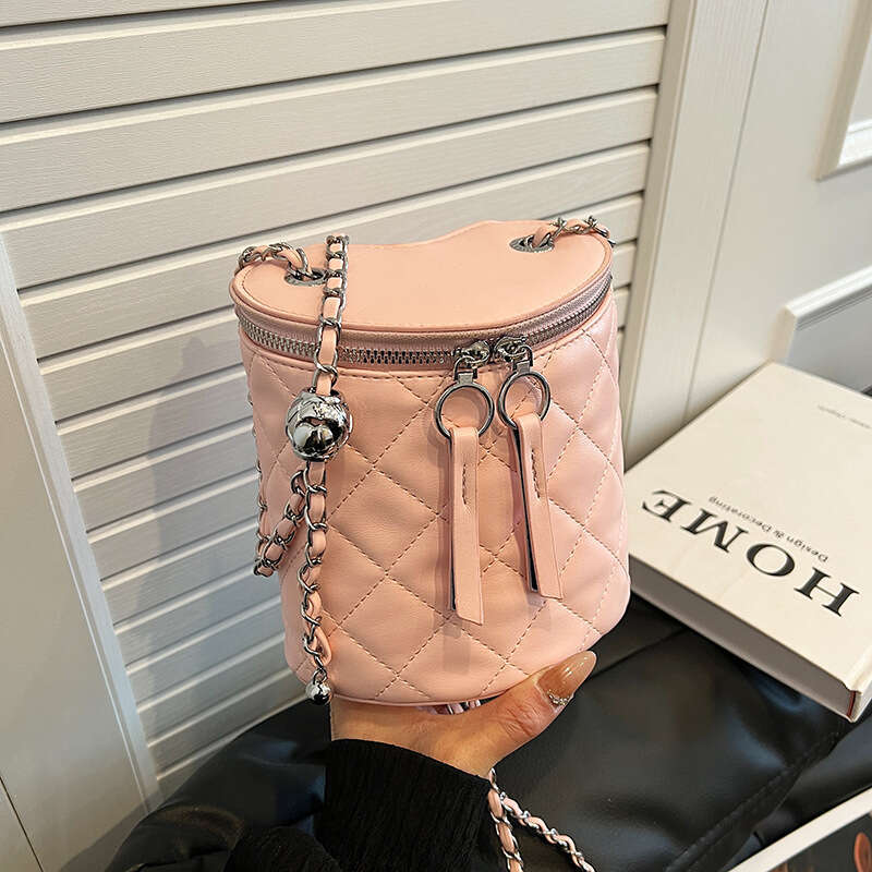 Fashion Quilted Embroidery Small for Women New Spring Summer Versatile Stylish bags Chain Shoulder designer Crossbody Cylinder Bag