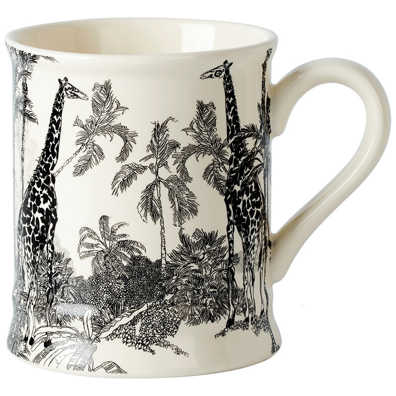 French Style Ceramic Water Microwave Safe Individual Color Box Office Niche Ins Milk Oatmeal Cup