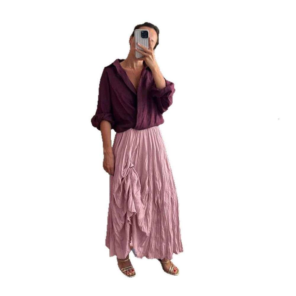 Spring And Autumn New Pleated Skirt Soft Versatile Ins Style B5 b7