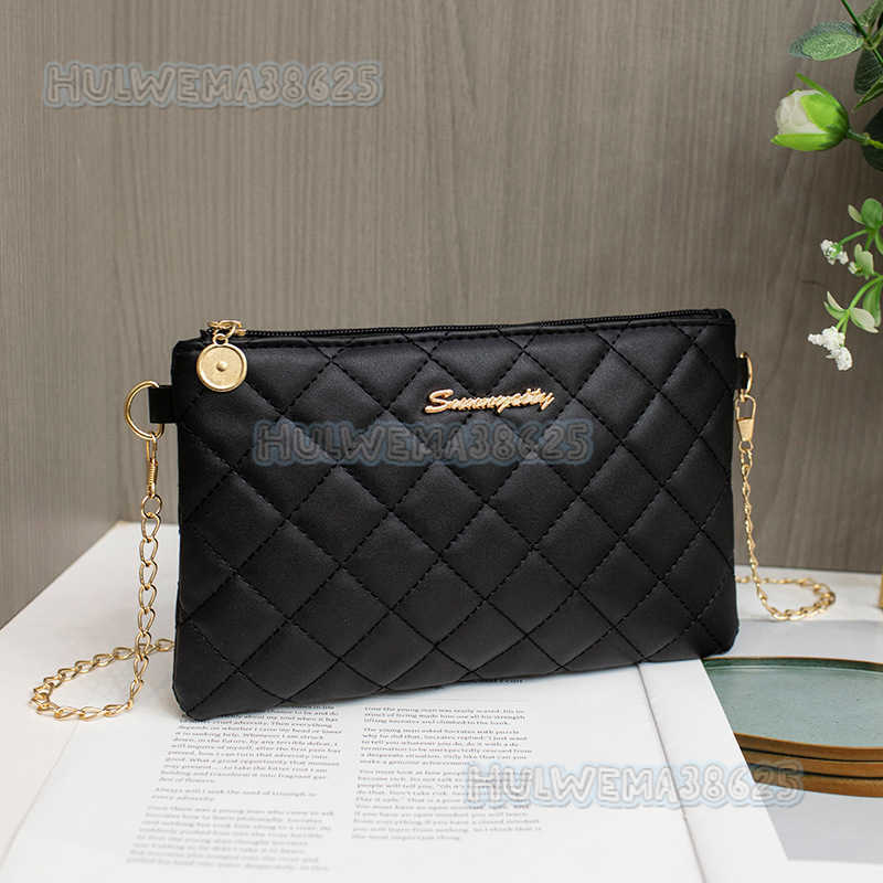 Quilted Solid Color Single Shoulder Chain Bag 2025 New Label Trendy Envelope Womens Bag Fashion Simple Crossbody Bag H250804
