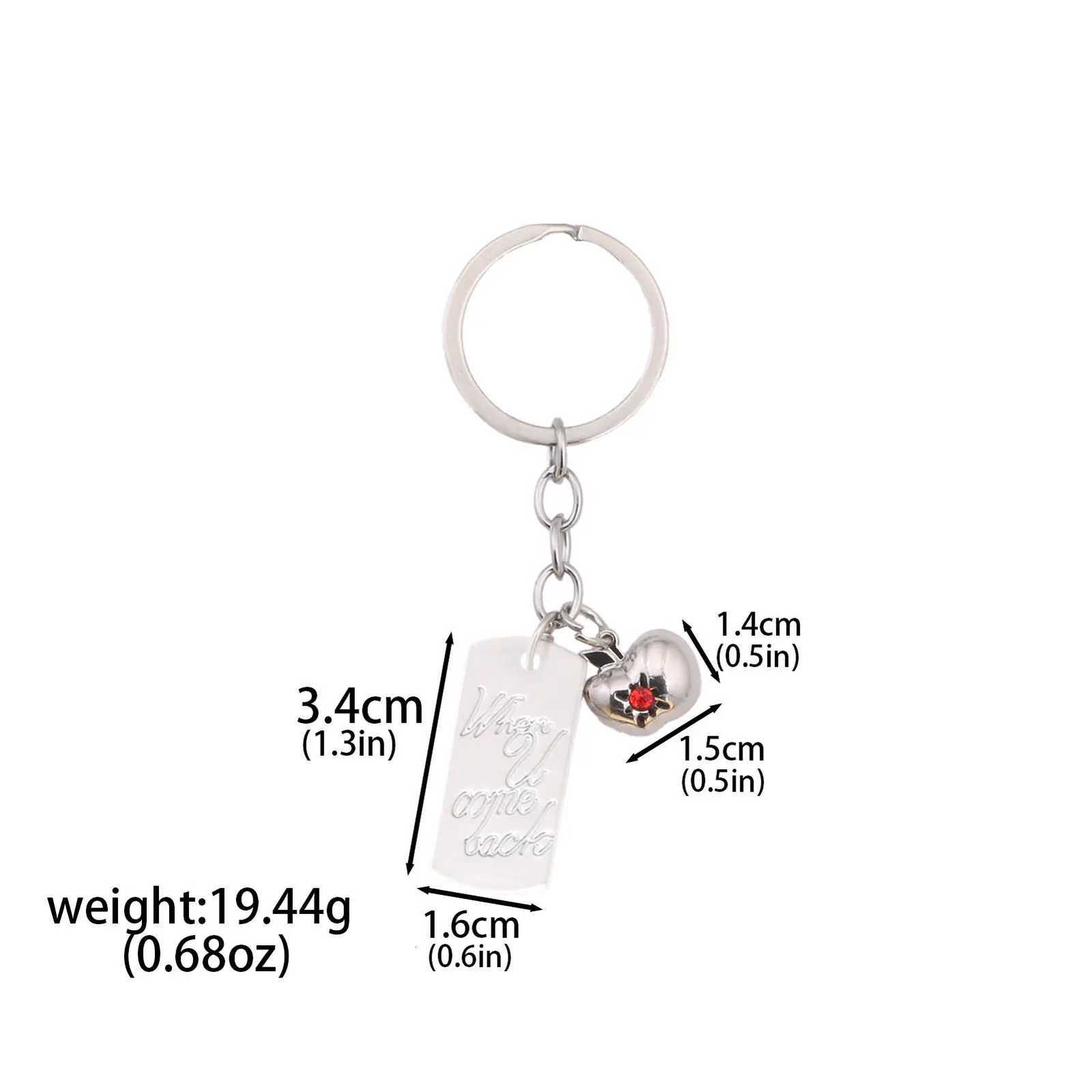 Game Love and Deepspace Bag Pendant Creative Summer Day Caleb Keychain Apple Square Necklace Clavicle Charm Chain Party Gift G250802