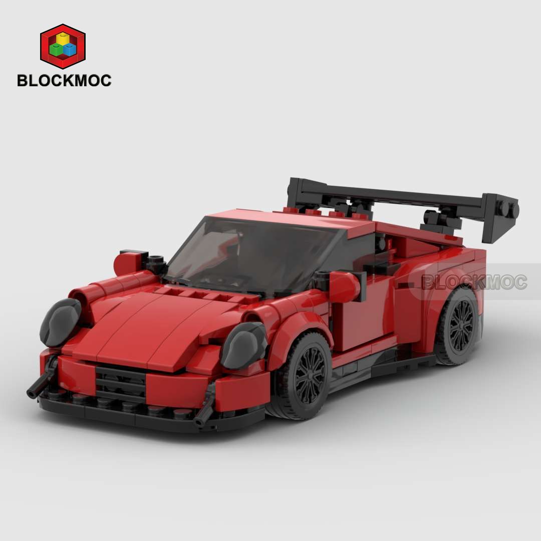 MOC Bricks Pink Toy Red Racing sports Car Technical Vehicle Speed Racer Building Blocks Garage Toys for Boys