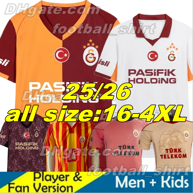5 Stars 25 26 Galatasaray Turkey OSIMHEN ICARDI Soccer Jerseys YUNUS BAKAMBU MERTENS ZAHA AKGUN MORATA NELSSON 99 1998 00 13 14 Kit Home Away 3rd football shirt