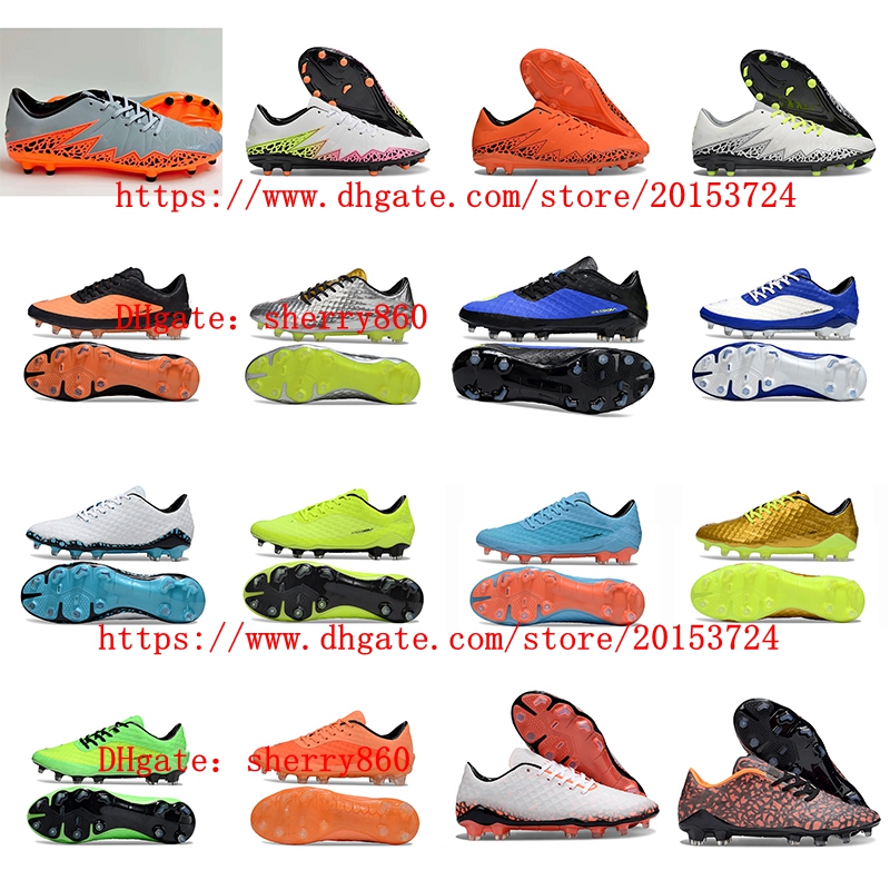 Mens FG Soccer shoes Cleats Football Boots Comfortable Trainers Soft Leather orange