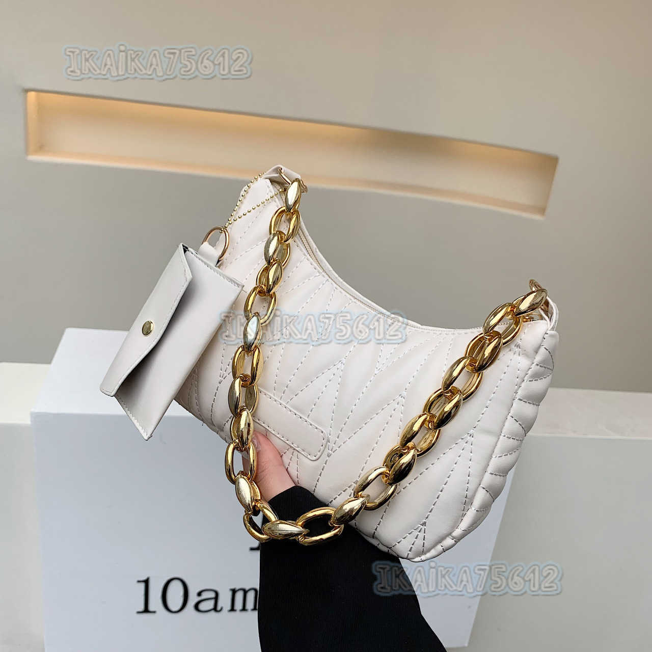 2025 New Trendy Fashion High-end Quilted Embroidery Single-shoulder Dumpling Bag Chain Underarm Bag Bag Womens Bag H250804